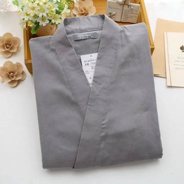 Japanese kimono open top pants 2-piece set mens sleepwear cotton comfortable home set sleepwear daily casual wear 241023