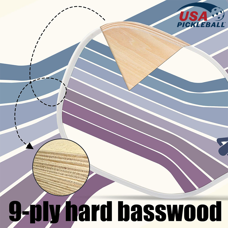 Proudly USAPA Certified: High-Performance Nine-Floor Wooden Pickleball Racquets for Competitive Edge