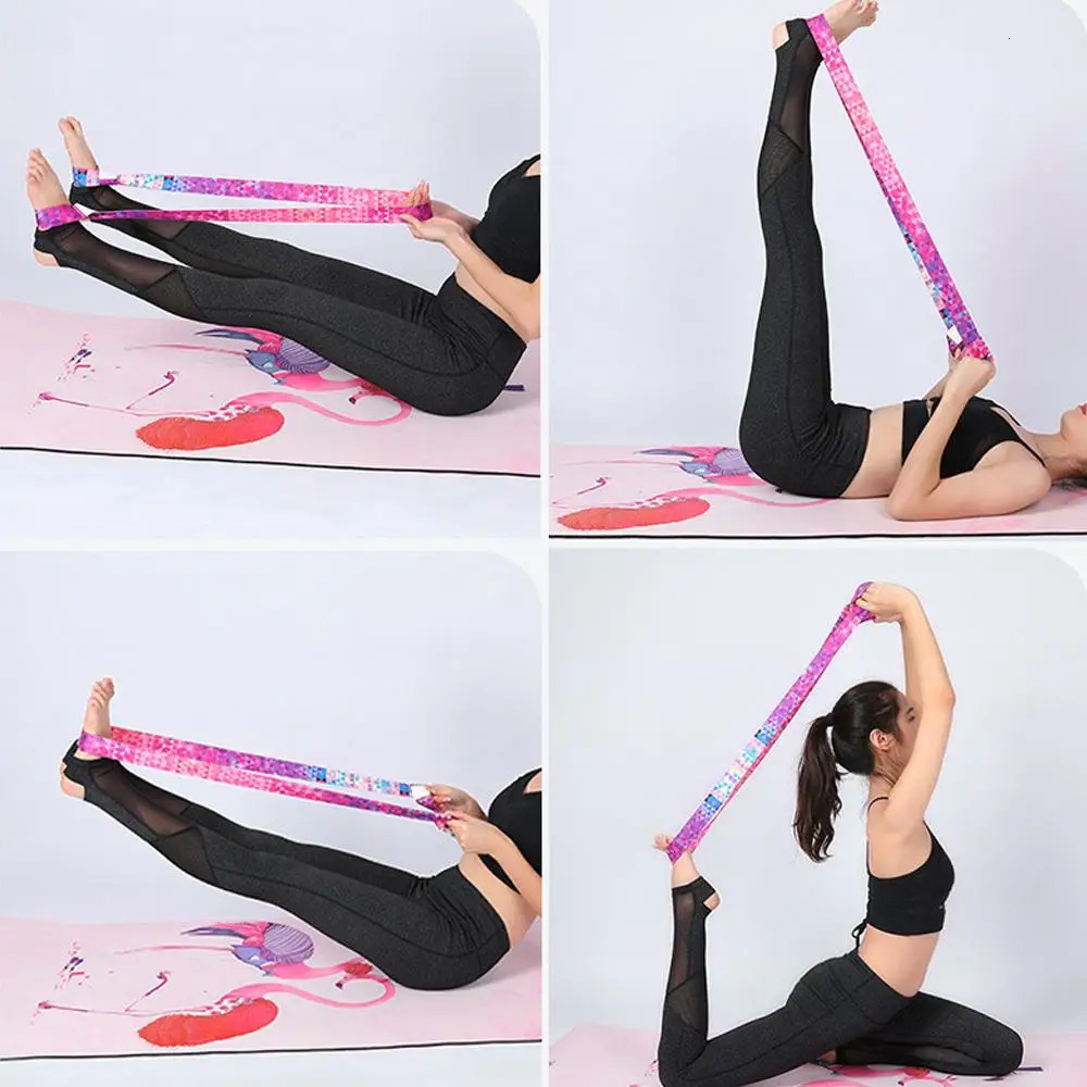 Nylon Colorful Straps Yoga Mat Strap Belt Adjustable Sports Sling Shoulder Carry Exercise Stretch Elastic 241024