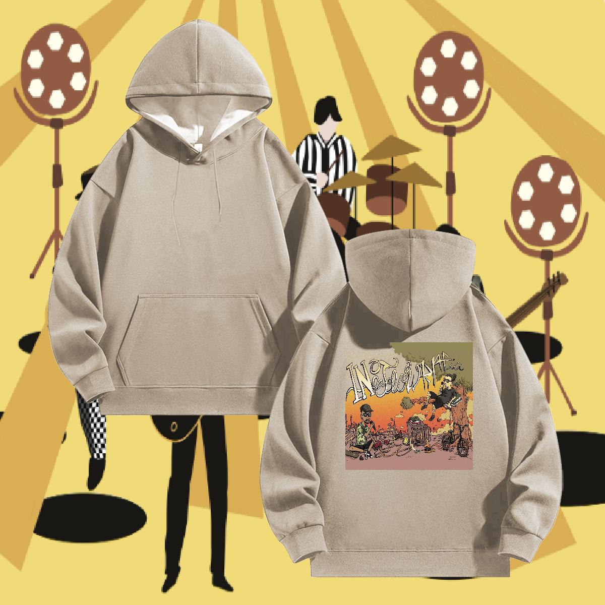 Classic Men's Hooded Sweatshirt Plus Size Cartoon Warm Men Hoodie Pullover Hoodie Street Casual Cotton 350g Hooded Collar Long Sleeve