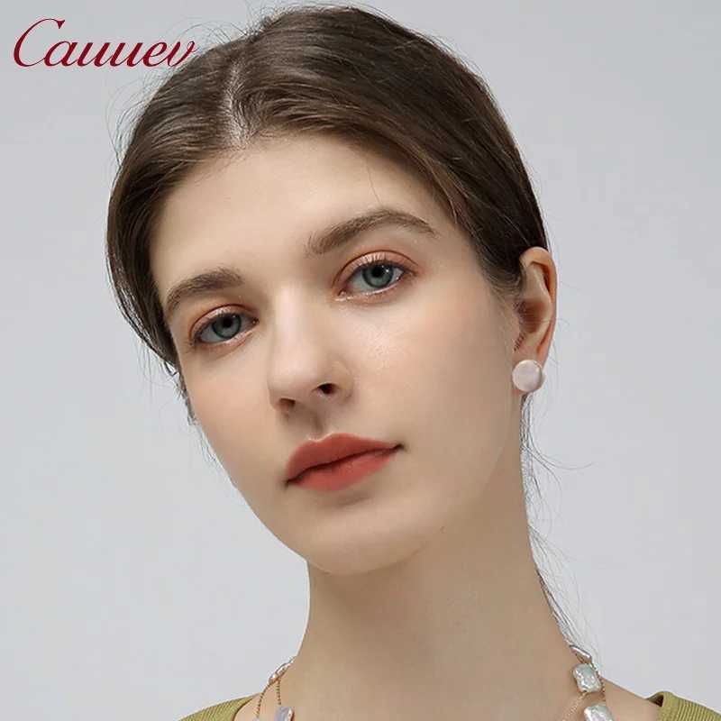 BIg Natural Freshwater Pearl 925 Sterling Silver Korean Earrings Fashion Jewelry Gifts for Women cauuevX241023