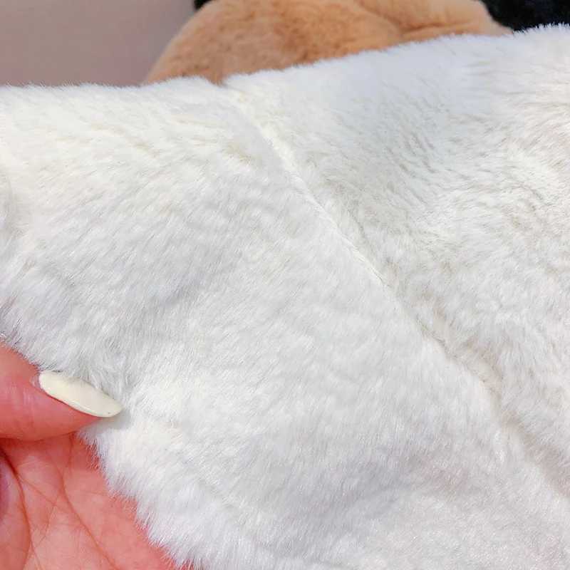 Plush fluffy fur bucket hat suitable for warm and soft girls in autumn Korean version hat hat solid cotton outdoor sun hat X241023