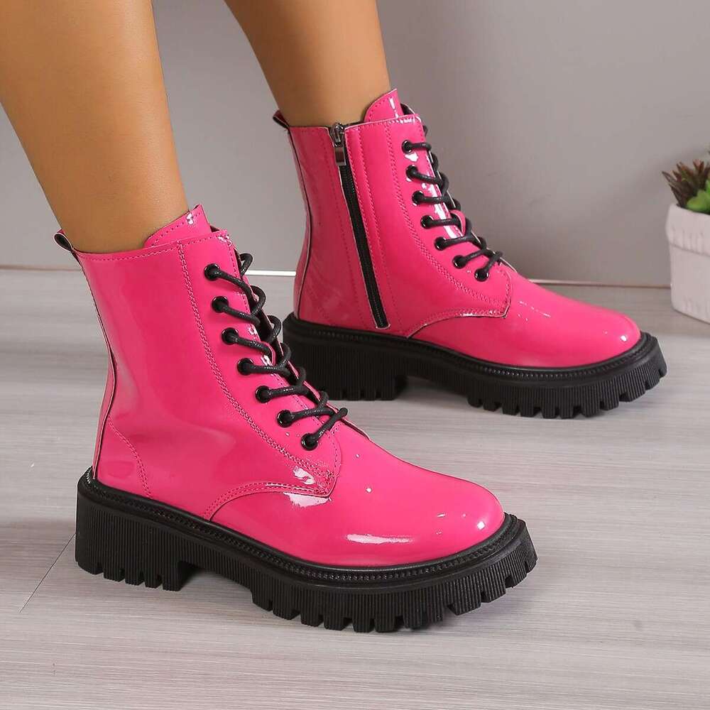 Women's Ankle Boots Autumn Platform Sports Shoes Comfortable New In Elegant Woman With Medium Heels Round Head Sale