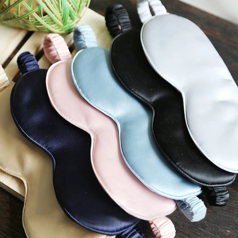 1 piece of pure silk filled sleep eye mask soft travel rest sleep aid patch eye mask healthy eye mask 241024