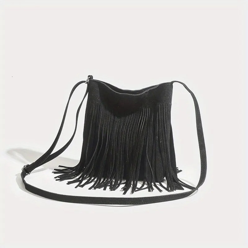 Fashion Crossbody Boho hot Tassel Vintage Suede Shoulder Bag Casual Fringe Messenger