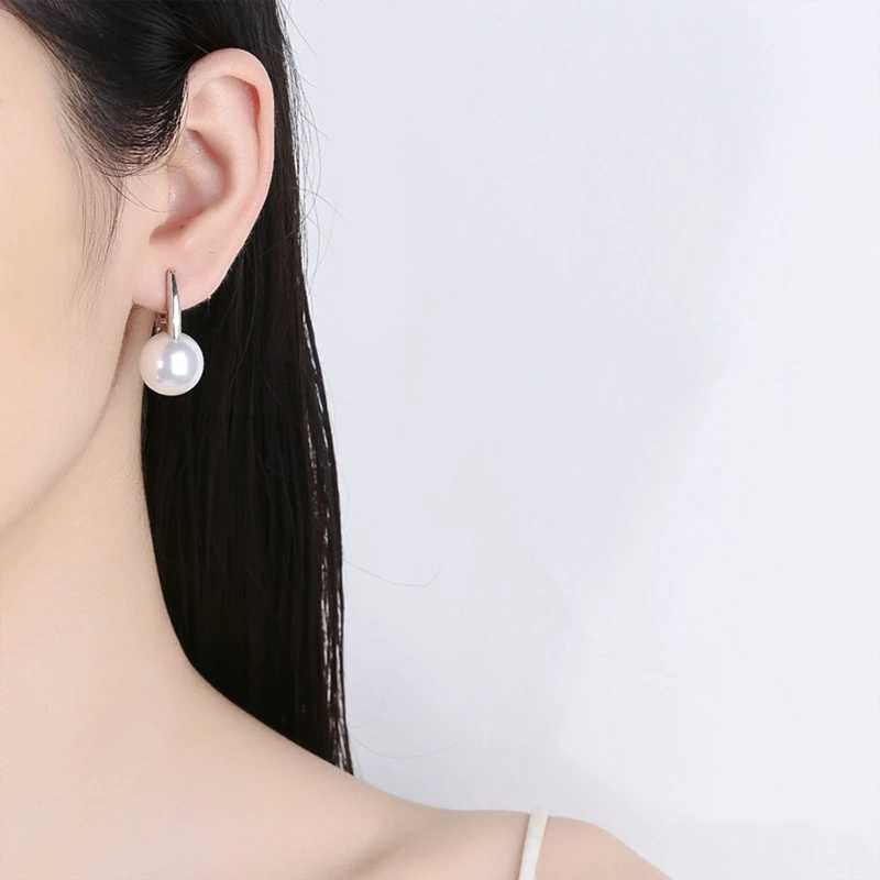 New Cute Pearl Stud Ring Earrings Womens Silver Earrings Mini Hug Rings Wedding Fashion Jewelry W241023