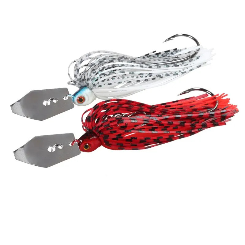 Fishing Lures 3pcs 94mm 9g Blade Metal Bait With Rubber Skirt Artificial Wobbler Buzzbait Jigging Lure Spinner 241024