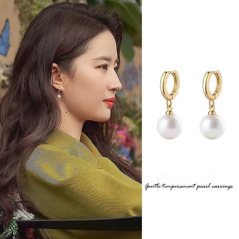 Xiya 2023 Trending Gentle Pearl Hoop Earrings for Women Fashion New Ear Jewelry La Gift Party Wedding W241023