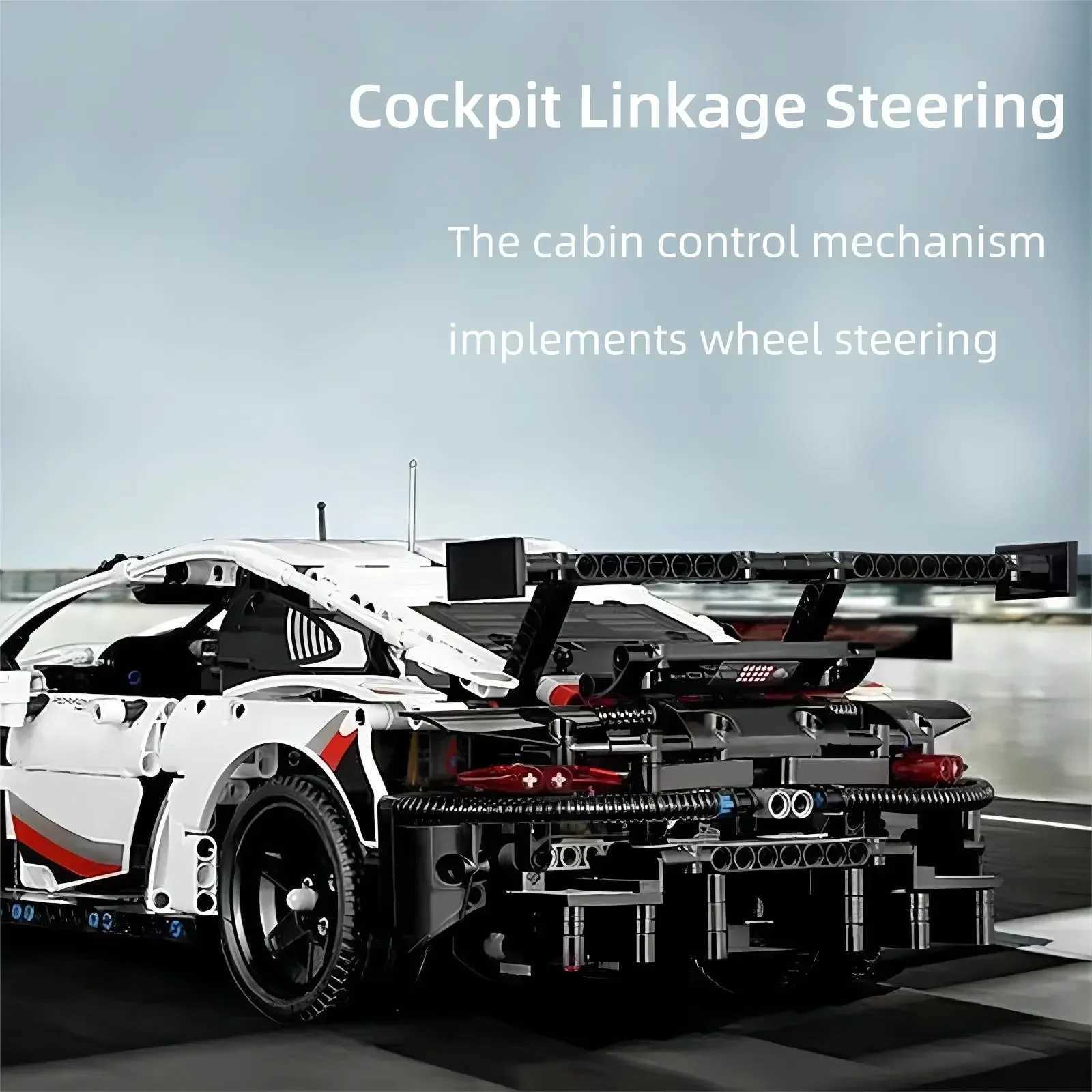 1580+Pcs 1 10 prefabricated building block compatible with 42096 electric sports car model remote control DIY birthday gift with lighting X241024