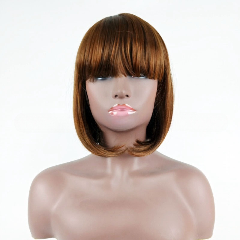 Wigs for women African foreign trade chemical fiber wigs BOBO short straight hair with bangs