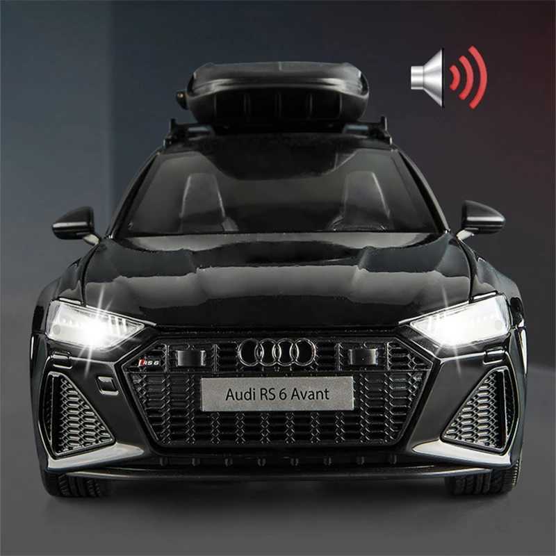 1/18 Audi RS6 avant-garde truck alloy car model Diecasts metal sports car model simulation sound light childrens toy gift X241024