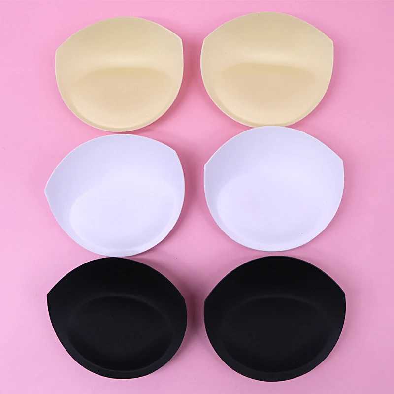 1pair Bra Accessories Triangle Cup Sponge Bra Pads Push Up Enhancer Removable Bra Padding Inserts Cups Swimsuit Bikini PaddingXJ241024