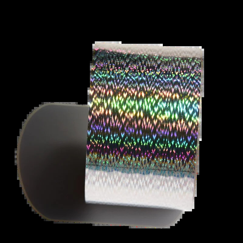 120M/roll laser transparent transfer foil holographic broken glass stamping nail sticker for salons 241024