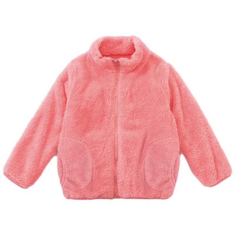 Autumn and Winter Childrens Jacket Solid Coral Velvet Thick Warm Jacket Childrens Leisure Outdoor Windproof Zipper Jacket Childrens Clothing 3-8Y W241