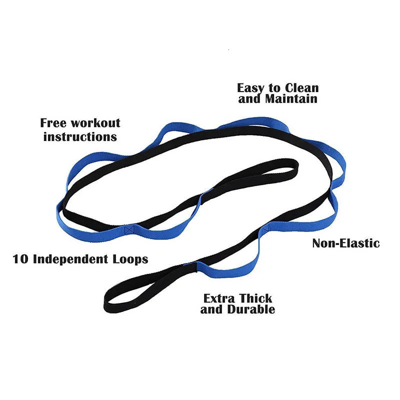 Anti Gravity Yoga Belts Stretch Strap with Loops Pilates Workout Leg Stretching Band Exercise Rope Air Hammock Accessories 241024