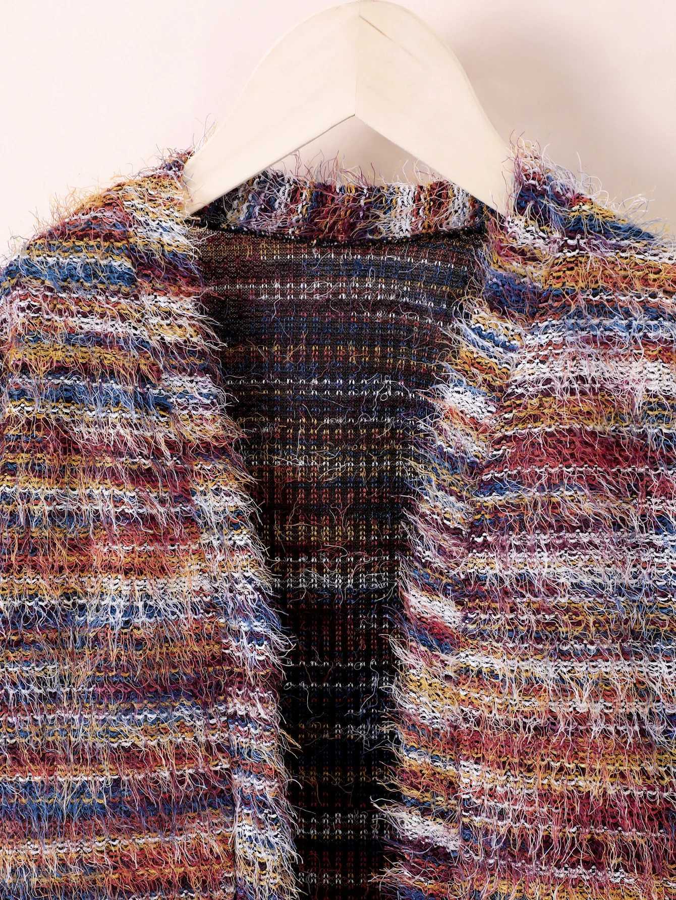 Zhongda Childrens New Product Fashion Knitted Plush Long Cardigan for Girls in Autumn and Winter W241023