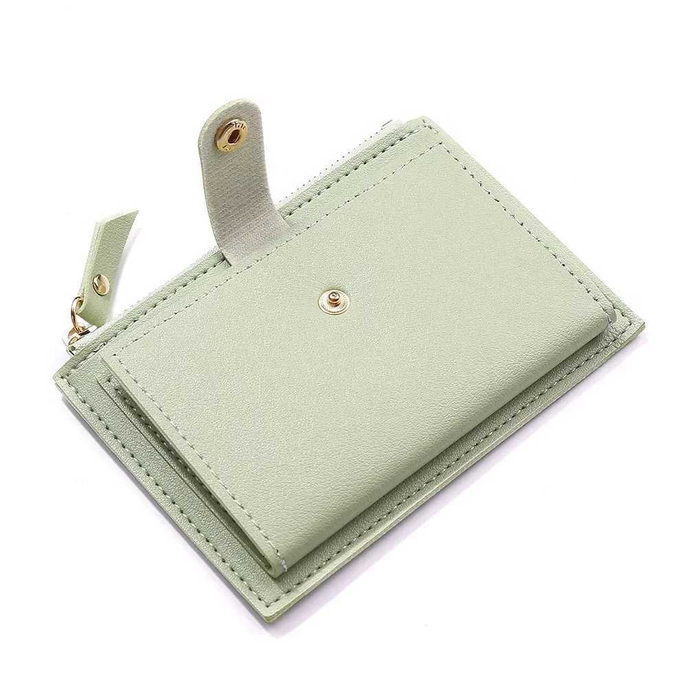 Women Fi Small Wallet Purse Solid Color PU Leather Mini Coin Purse Wallet Holder Bags Zipper Coin PurseXJ241111