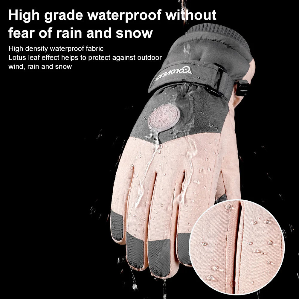Waterproof Ski Glove Winter Touch Screen Snow Gloves Fleece Lined Warm Thermal for Snowboard Skiing Running Cycl 241024