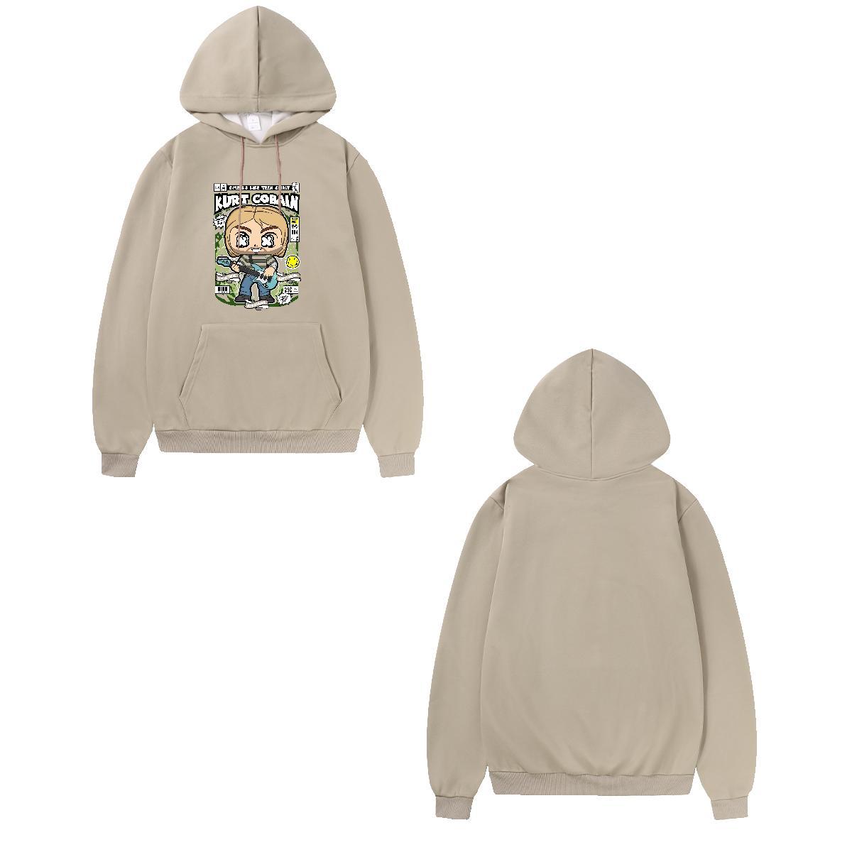 DIY Hoodie Men Breathable Drawstring Loose Hoodie for Man Woman Cartoon Print Clothes Hip Hop Thick Plush