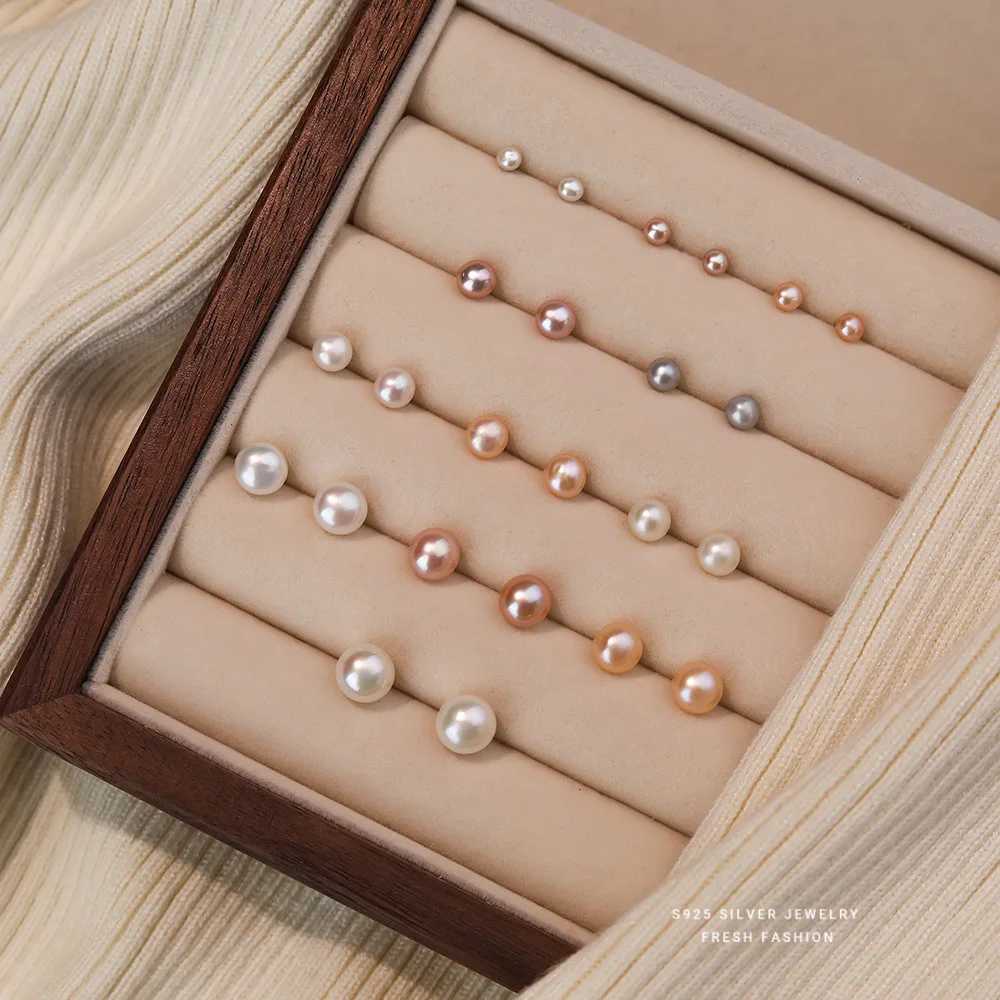 925 Sterling Silver Elegant Natural Freshwater Small Pearls Stud Earrings Classic Basic Jewelry For Women Birthday GiftsX241023