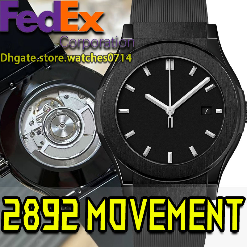 Mens Watch Designer Watches Men High Quality Top 42mm Cal.2892 Movement Mechanical Automatic Watch Ceramic case black Ultra-thin Thickness 904L Sapphire Waterproof