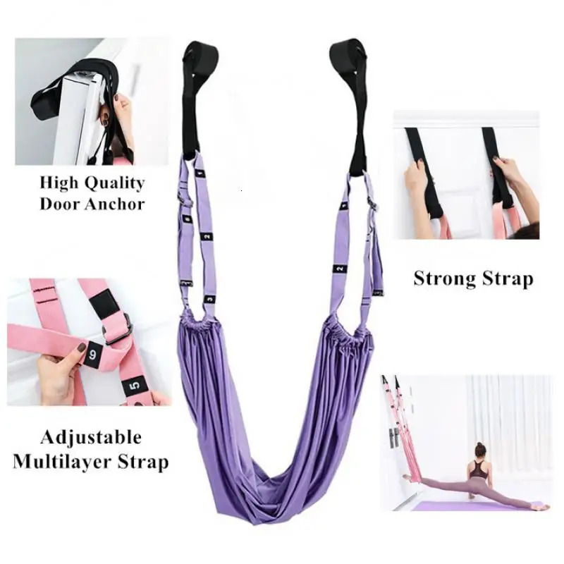 Adjustable Aerial Yoga Strap Hammock Swing Stretching AntiGravity Inversion Belts Gym Training y241024
