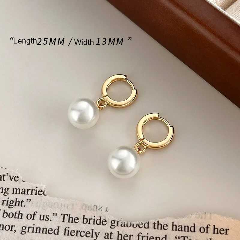 Xiya 2023 Trending Gentle Pearl Hoop Earrings for Women Fashion New Ear Jewelry La Gift Party Wedding W241023