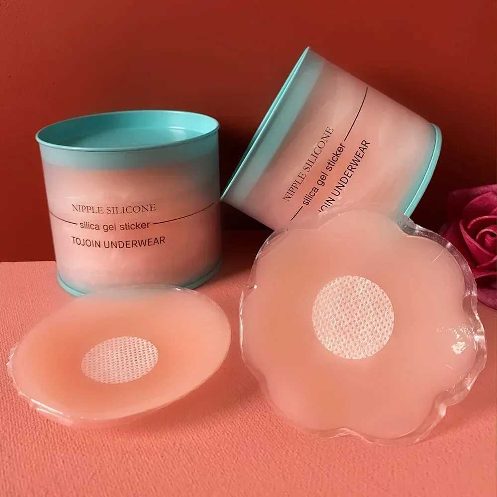 12pcs Invisible Silicone Nipple Covers Reusable Women Breast Petals Lift Bra Pasties Bra Padding Sticker Patch Adhesive PadsXJ241024