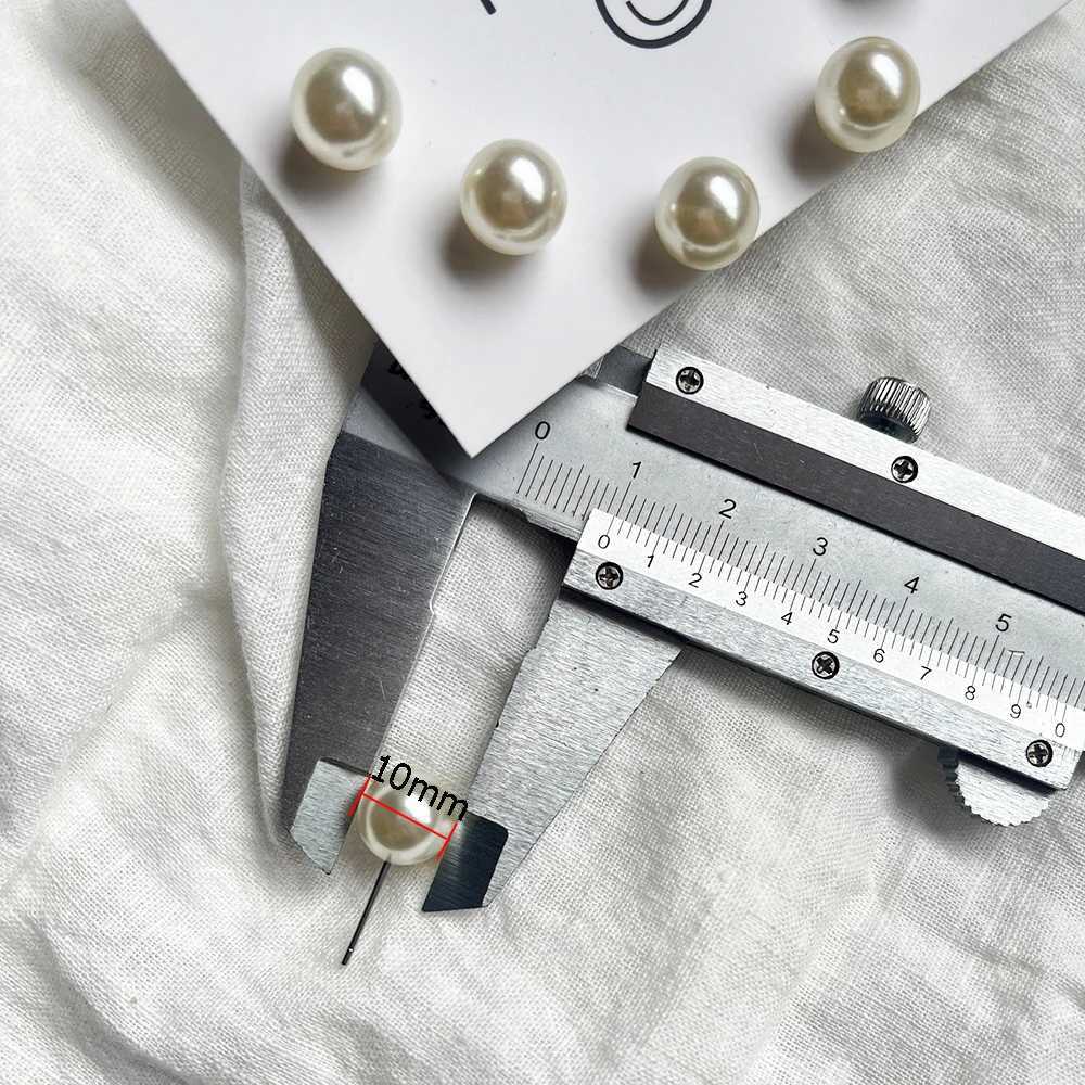 Trendy Cute Simple 3Pair/set 10mm Silver Gold Plated Bead Pearl Stud Earring Set For Women Girl Wedding Jewelry Accessory GiftsX241023