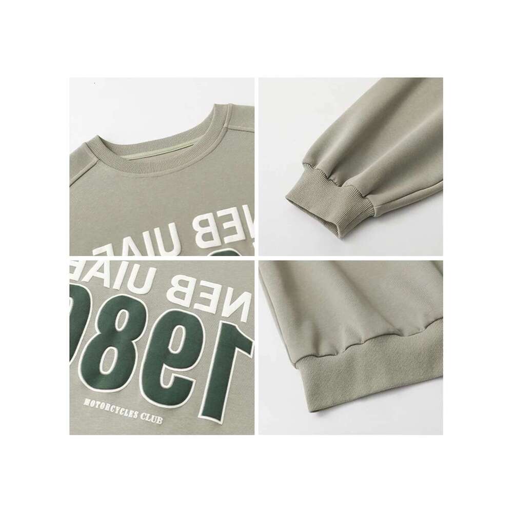 CHIC VEN Women Sweatshirts New Round Neck Letter Printed Hoodie Loose Oversized Female Top Autumn Spring 2024