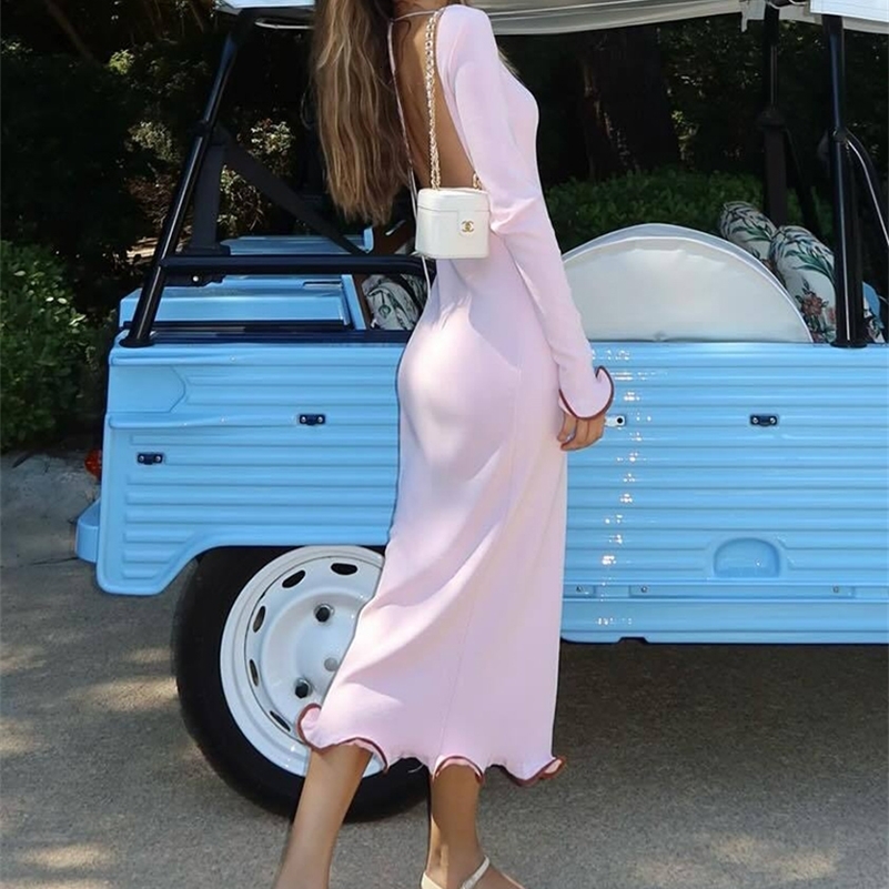 TARUXY Autumn Knitted Mini Dress For Women Fungus Contrast Color Slim Sweater Elegant Female Party Clothes Long Sleeve 241007