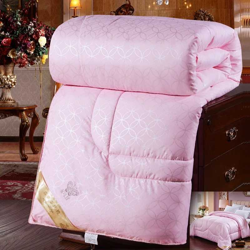 mulberry silk quilts thicken warm winter duvet insert quilted bed comforter king queen twin full size kid bed patchwork blanketXJ241024