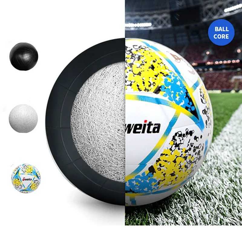 Size 4 Football Kids Standard Training Competition Ball PU Adhesive Tightly Sewn Soccer Soft Kicking Resistant Children FootballXJ241023