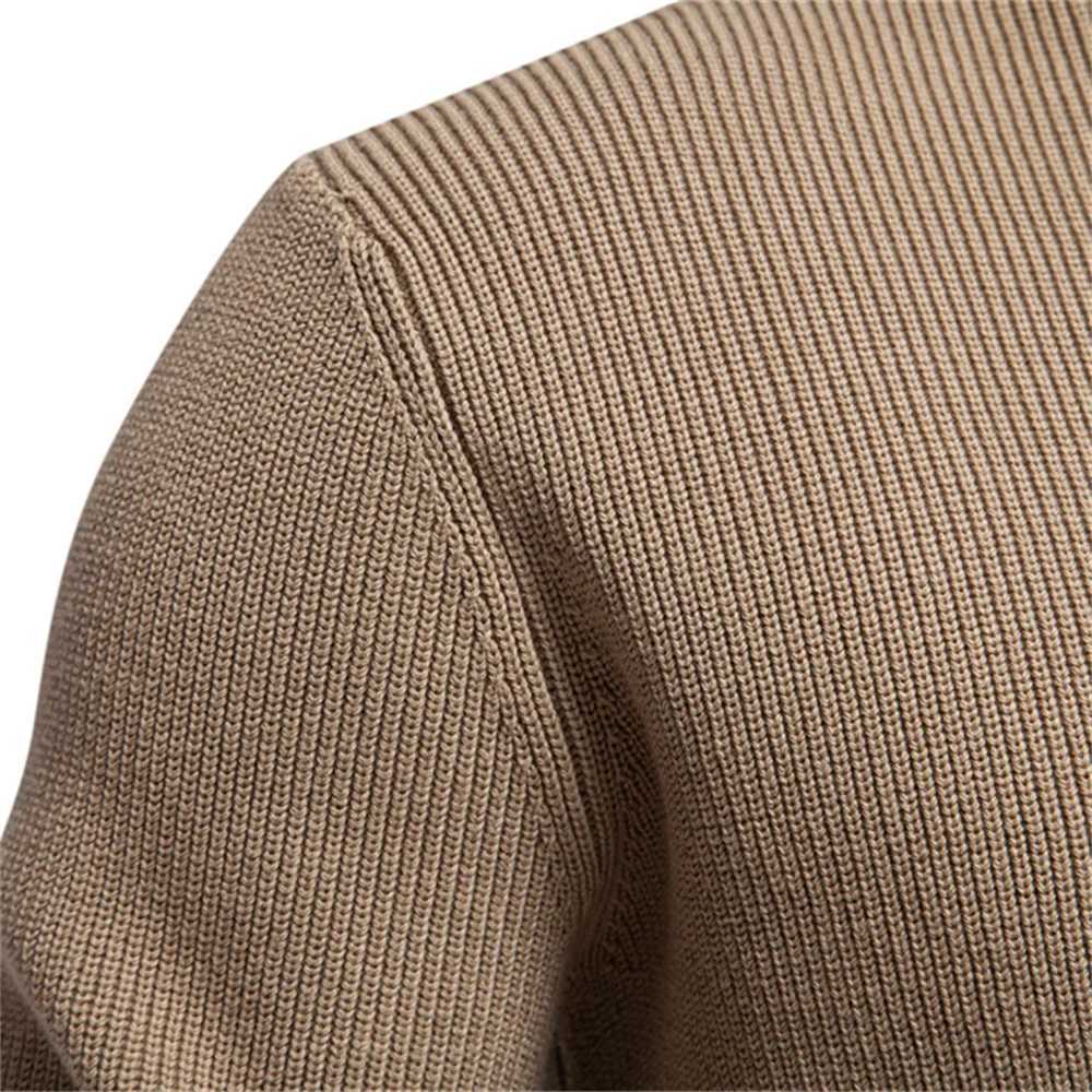 AIOPESON Mens Mock Neck Button up Cotton Pullover Sweaters Casual Social Knit Turtleneck Autumn Winter Sweaters for Men LX241024