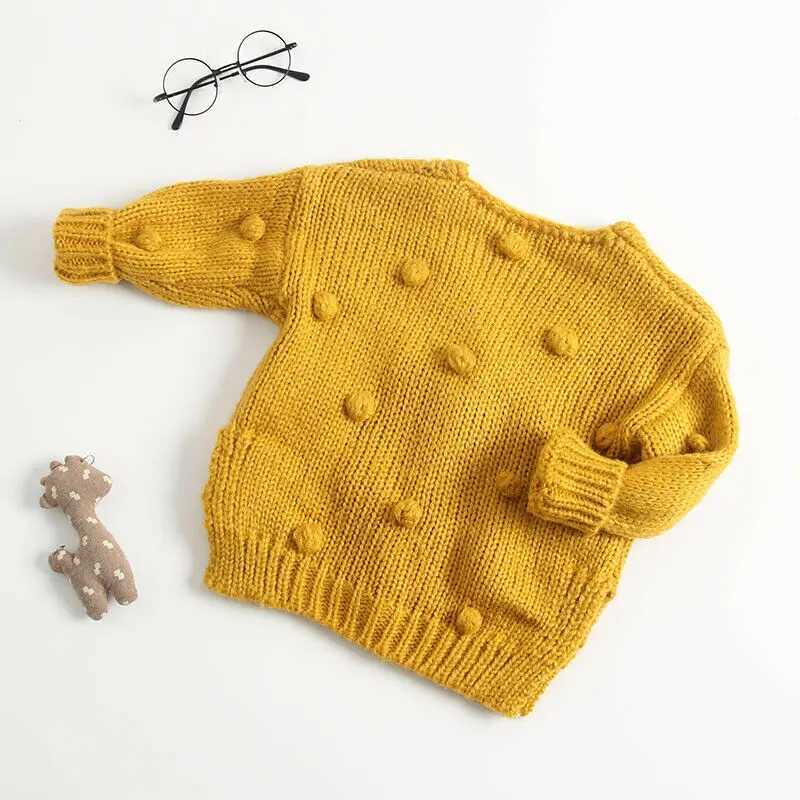 Citgeett solid baby boys and girls autumn winter clothing knitted cardigan wool sweater top W241023