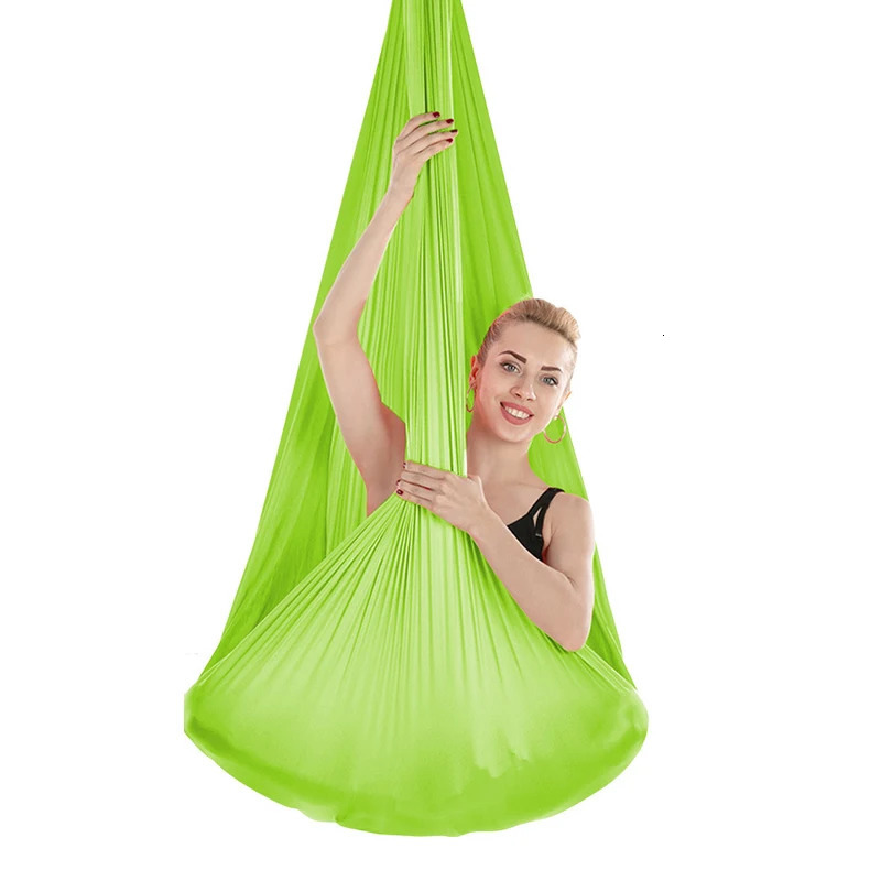 4567m Aerial Yoga Hammock Elastic Silk Flying Swing for AntiGravity Body Building Pilates Infoor Outdoor Fitness 241024