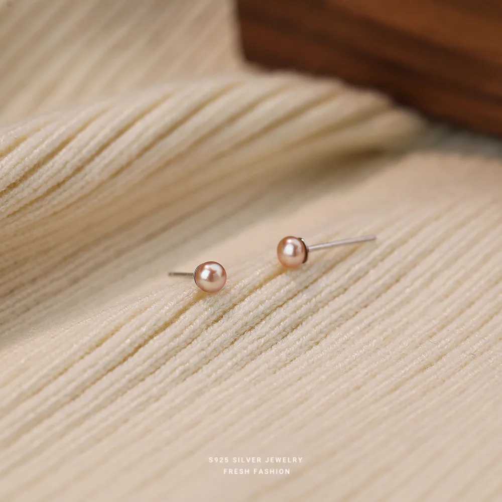925 Sterling Silver Elegant Natural Freshwater Small Pearls Stud Earrings Classic Basic Jewelry For Women Birthday GiftsX241023