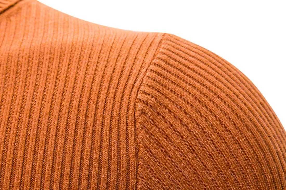 Autumn Winter New Mens Turtleneck Sweater Male Version Casual All-match Long Sleeved Stripes Knitted Sweater Pullover LX241024