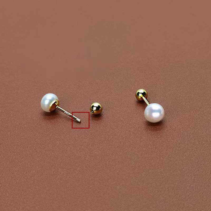 2 PCS Stainless Steel Imitation Pearl Ear Studs Earrings For Women 3/4/5/6/7mm Tragus Cartilage Piercing JewelryX241023