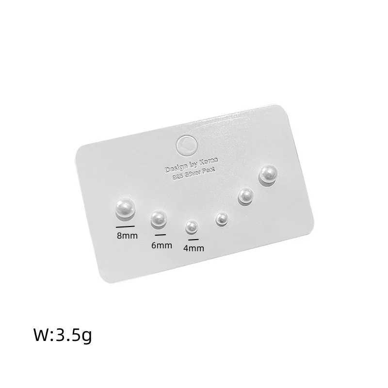 4mm 6mm 8mm 3 pairs of imitation pearl jewelry sets female earrings Korean glass temperature wholesale gifts for girls from Brinks W241023