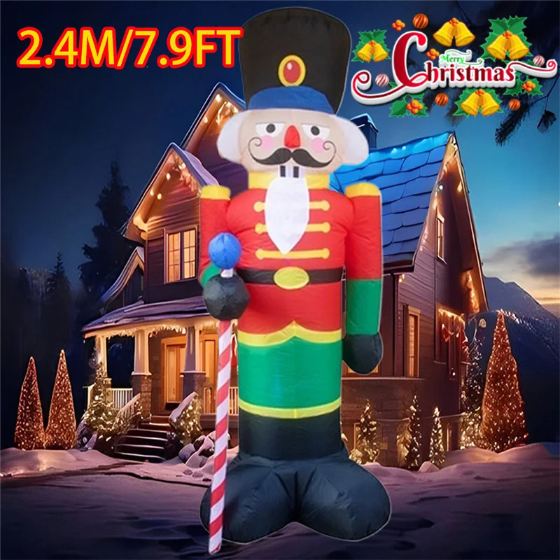 Christmas inflatable decorative toy walnut clip with built-in LED light inflatable model for outdoor celebration of Christmas party and Year 241024