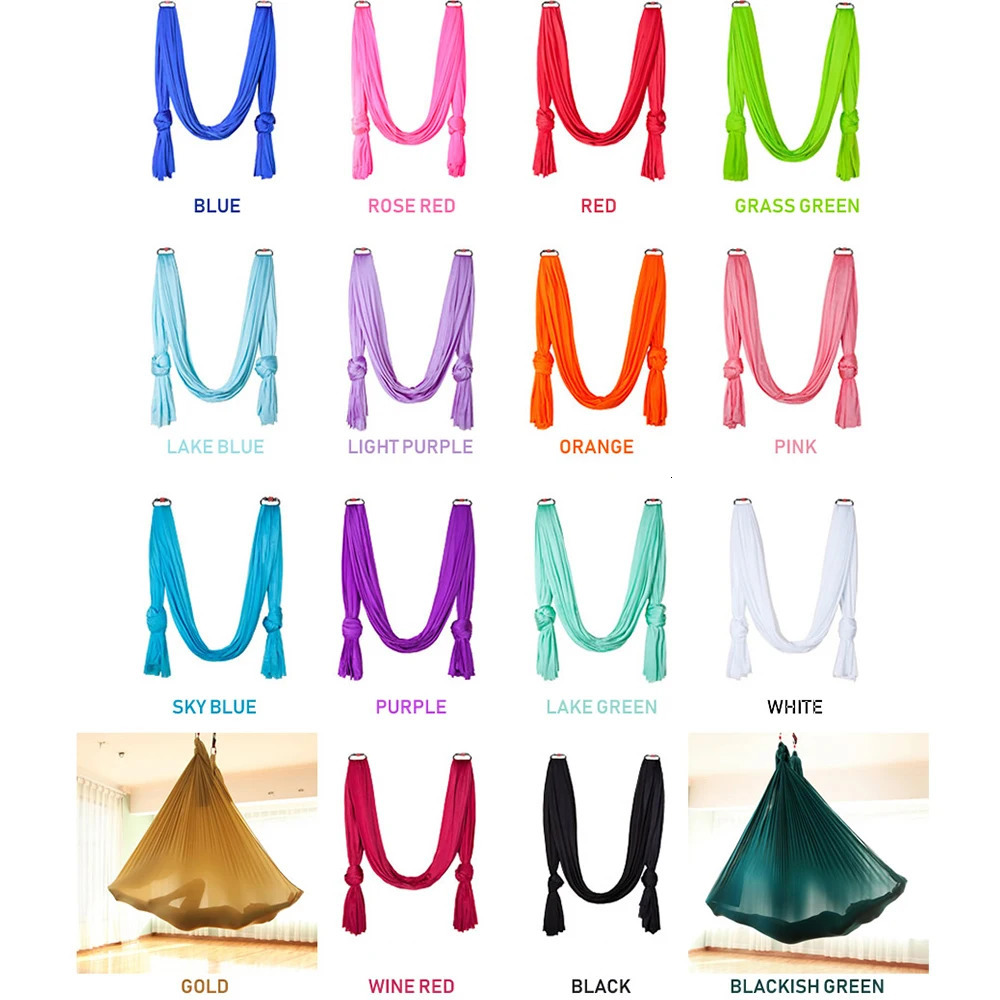 4567M Aerial Yoga Swing Antigravity Hammock Silks Fabric Inversion for Flying Dance Fitness Training 241024