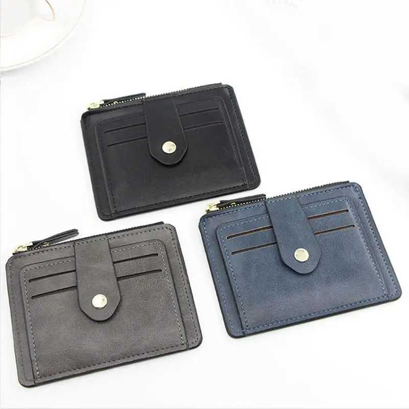 small mens card holder wallet mens ultra-thin leather wallet with coin pocket designer wallet Z250411