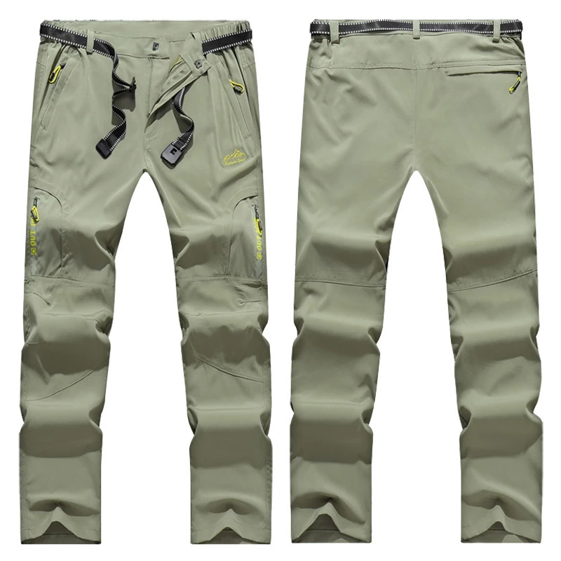 SFABL 5XL Summer Quick drying Hiking Pants Mens Stretch Waterproof Tactical Pants Zipper Pocket Trouser Lightweight Fishing Pants 241023