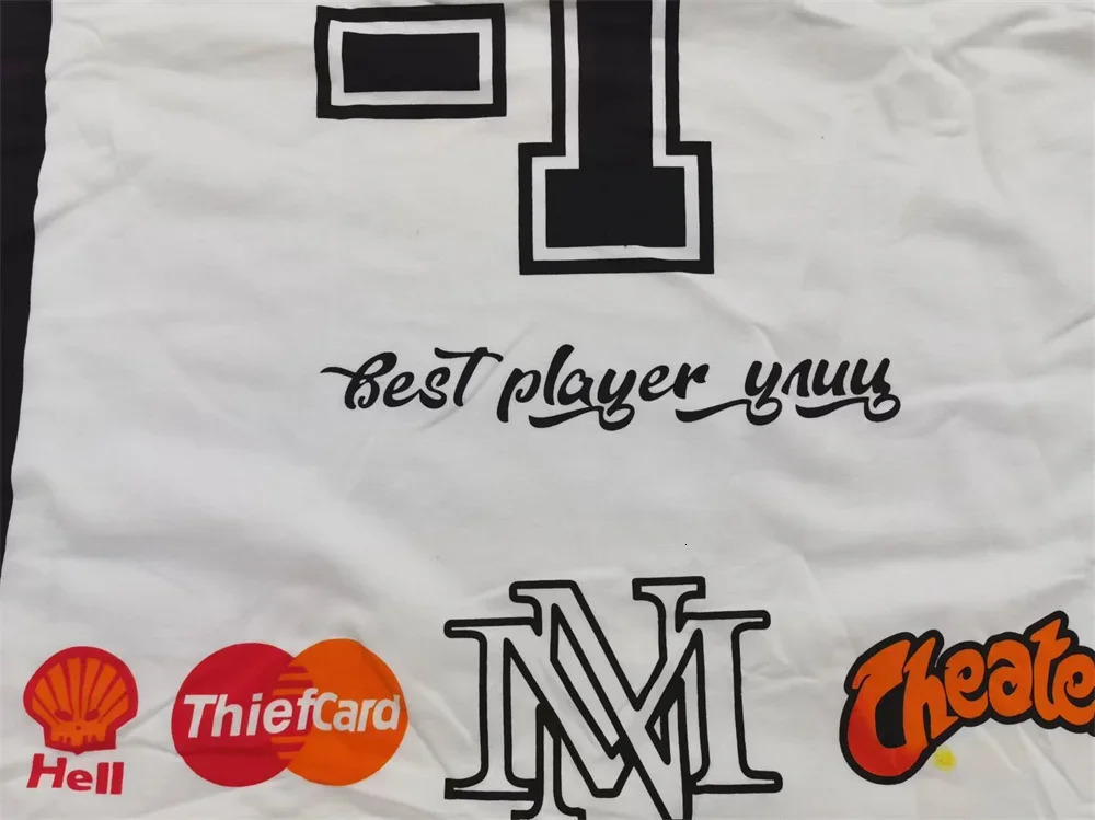 Mens womens punk hip-hop alphabet oversized long sleeved breathable V-neck clothing 241023