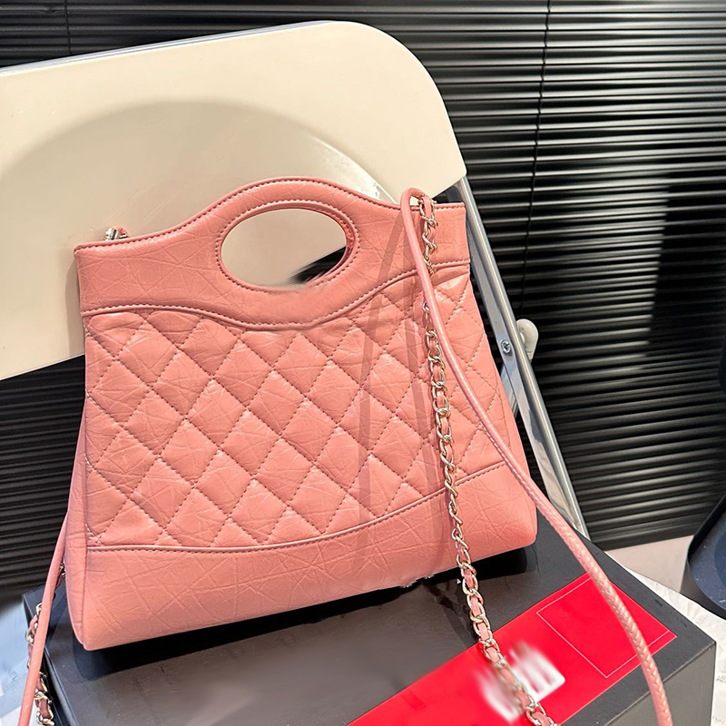 Calfskin Leather 31 Bag Portable Women Designer Bag Tote Patchwork Design Gold Hardware Turn Lock Matelasse Chain Shoulder Cross Handbag Multi Makeup bag 23cm