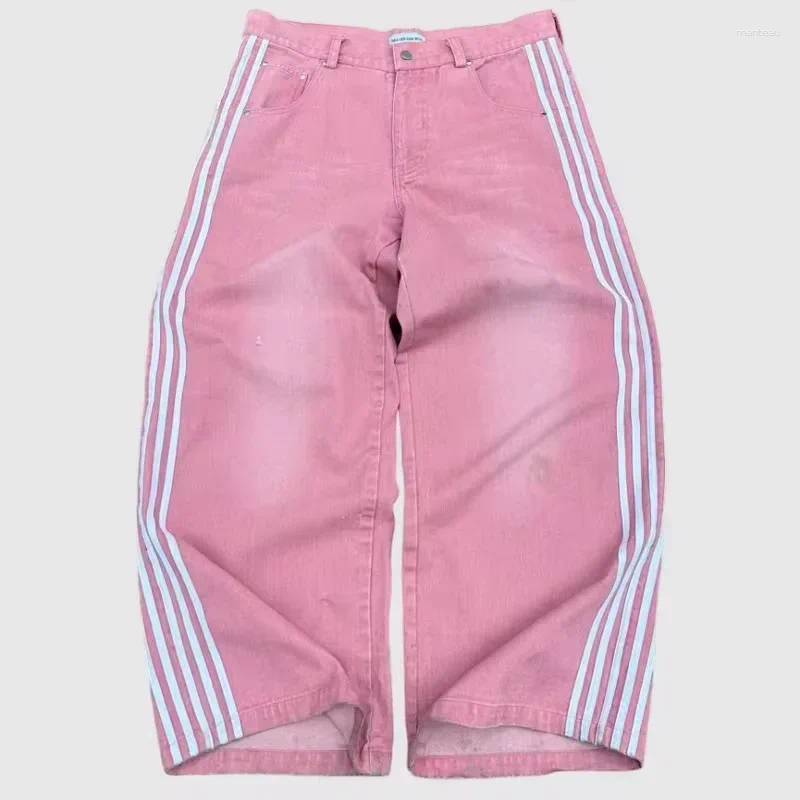 Men's Jeans Y2K Baggy Harajuku Skeleton Embroidery High Quality Sweatpants Vintage Men Women Hip Hop Streetwear Casual Wide Leg Pants