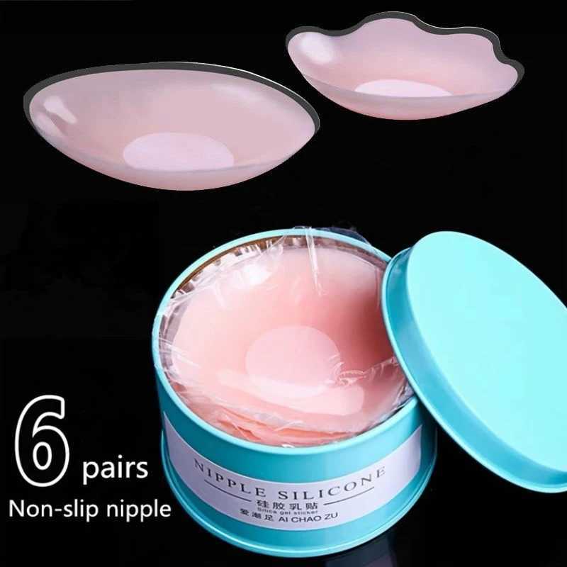 6Pairs Women Silicone Nipple Stickers Anti-bump Chest Pad Lift Nipple Cover Pads Invisible Reusable Bra Chest Sticker Breast PadXJ241024