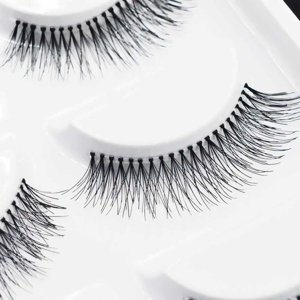 5 pairs/batch of natural Sparse Cross Eye Lashes Extension makeup long holiday eyelashes Mink personal eyelashesW241024