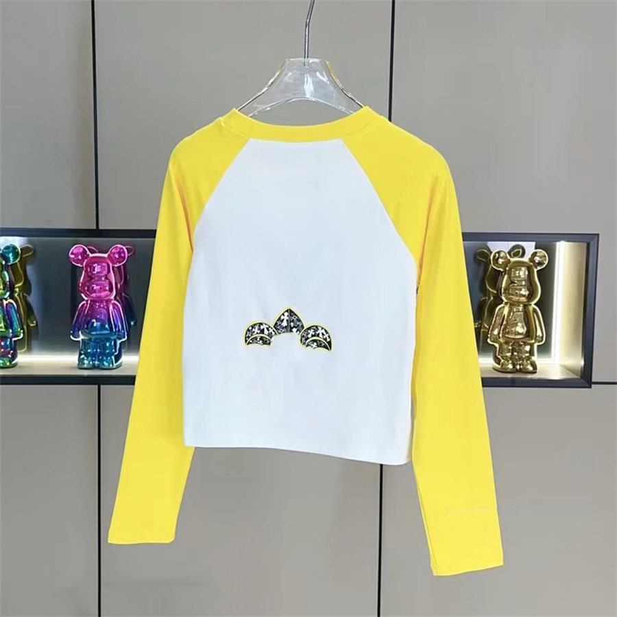 Designer Womens T Shirt Luxury Fashion Crew Neck Long Sleeves Printed Breathable Designer Shirts polo shirt clothing Size S-L